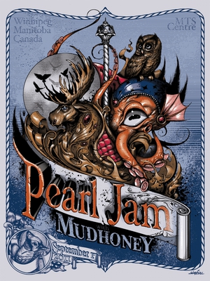 Concert poster from Pearl Jam - MTS Centre, Winnipeg, MB, Canada - Sep 17, 2011