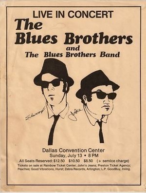 Concert poster from Blues Brothers - Dallas Convention Center, Dallas, TX, USA - Jul 13, 1980