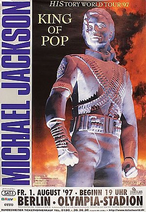 Concert poster from Michael Jackson - Olympiastadion, Berlin, Germany - Aug 1, 1997