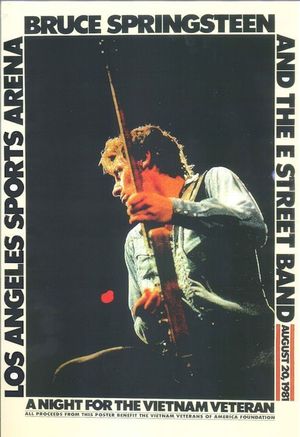 Concert poster from Bruce Springsteen - Los Angeles Memorial Sports Arena, Los Angeles, CA, USA - Aug 20, 1981