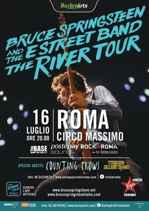Concert poster from Bruce Springsteen - Circo Massimo, Rome, Italy - Jul 16, 2016
