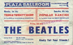 Concert poster from The Beatles - Old Hill Plaza, Old Hill, England - Jul 5, 1963