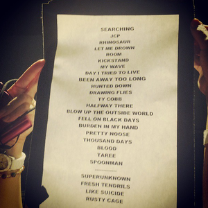 Setlist photo from Soundgarden - The Midland by AMC, Kansas City, MO, USA - May 22, 2013