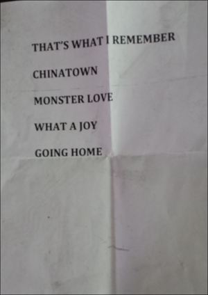 Setlist photo from Ruthann Friedman - The Old Towne Pub, Pasadena, CA, USA - Jun 1, 2013