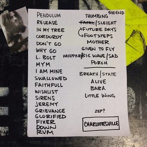 Setlist photo from Pearl Jam - John Paul Jones Arena, Charlottesville, VA, USA - 29. Oct 2013