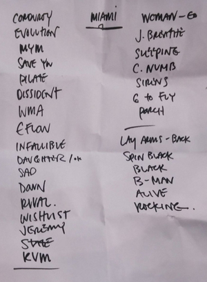 Setlist photo from Pearl Jam - American Airlines Arena, Miami, FL, USA - Apr 9, 2016